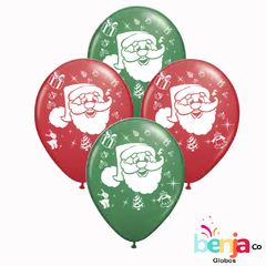 GLOBOS ESTAMPADOS FELIZ NAVIDAD