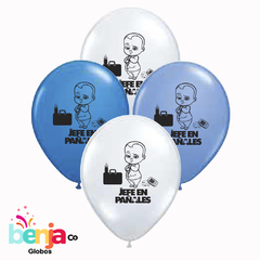 GLOBOS ESTAMPADOS JEFE EN PAÑALES