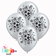 GLOBOS ESTAMPADOS FUTBOL BCO/NEG