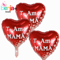 GLOBO TE AMO MAMA CORAZON ROJO 18" (45CM)