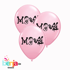 GLOBOS ESTAMPADOS MESSI ROSA