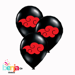 GLOBOS ESTAMPADOS NARUTO AKATSUKI