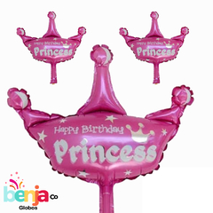 Globo corona PRINCESS ROSA 41*35 cm