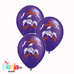 GLOBOS ESTAMPADOS HAPPY HALLOWEEN