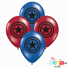 GLOBOS ESTAMPADOS CAPITAN AMERICA