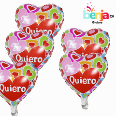 GLOBO TE QUIERO PLATEADO 23CM - MOD 5