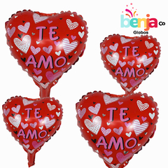 GLOBO TE AMO ROJO 23CM - MOD 2