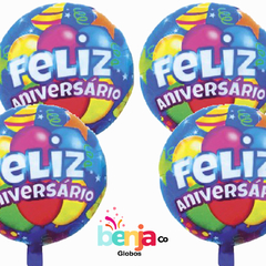 GLOBO FELIZ ANIVERSARIO 45CM - 18"