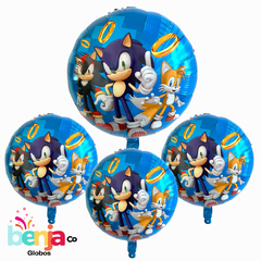 GLOBO SONIC CON ANILLOS 45CM