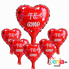 GLOBO TE AMO ROJO CON FLECHA 23CM - MOD 9