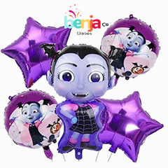 SET DE GLOBOS VAMPIRINA X5 PIEZAS