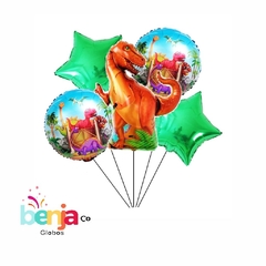 SET DE 5 GLOBOS DINO REX