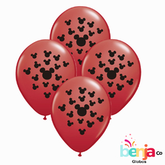 GLOBOS ESTAMPADOS CABEZA MICKEY ROJO