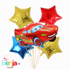 SET DE GLOBOS CARS X5 PIEZAS