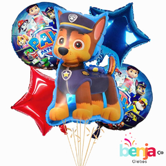 SET DE GLOBOS PAW PATROL CHEESE X5 PIEZAS