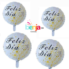 GLOBO FELIZ DIA BLANCO mod. 2 45CM