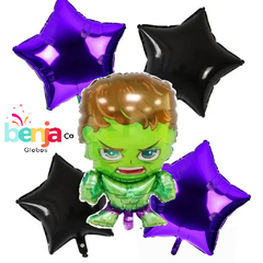 SET DE GLOBOS HULK X5 PIEZAS