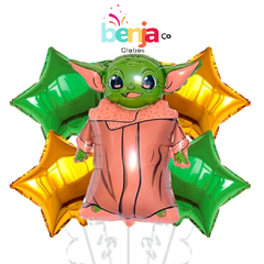 SET DE GLOBOS YODA X5 PIEZAS