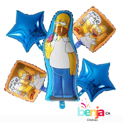 SET DE GLOBOS HOMERO X5 PIEZAS