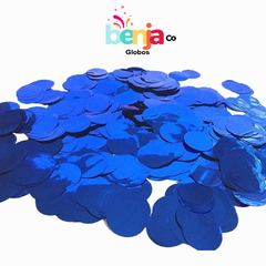 BOLSA CONFETTI REDONDOS AZUL 20GRS