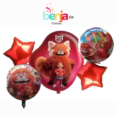 SET DE GLOBOS RED X5 PIEZAS