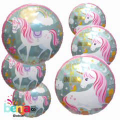 GLOBO UNICORNIO BELIEVE 18"