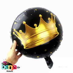 GLOBO CORONA NEGRA 45CM