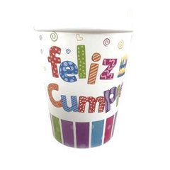 vaso de polipapel feliz Cumple x 6 unidades