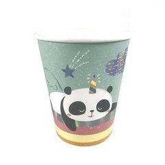 VASO DE POLIPAPEL PANDA (impresión metalizada) x 6 un