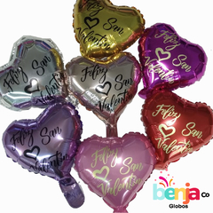 GLOBO SAN VALENTIN 23CM X10 - SURTIDO (VINILO)