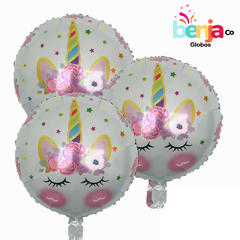 GLOBO UNICORNIO DREAMS BLANCO 45CM