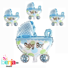 GLOBO CARRITO CELESTE 67*55CM