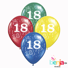 GLOBOS ESTAMPADOS 18 AÑOS