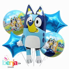 SET DE GLOBOS BLUEY X5 PIEZAS