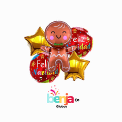 SET DE GLOBOS GALLETA JENGIBRE X5