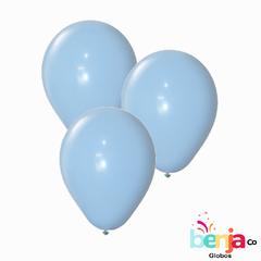 GLOBOS 12" STANDARD CELESTE - GLOBOX X50