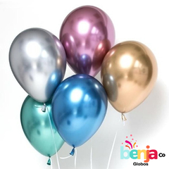 GLOBOS CHROME 12" X10U - POR COLOR