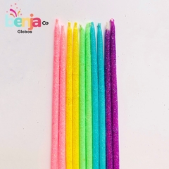 VELAS FINITAS COLORES PASTELES 20CM X6 - comprar online