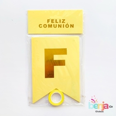 BANDERIN FELIZ COMUNION 16.5x11.4cm