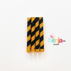 BENGALA TIPO CANDY X4 - NEGRO PROFUNDO/AMARILLO ORO - comprar online