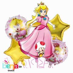 SET DE 5 GLOBOS PEACH