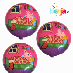 GLOBO PEPPA SANTA 45CM