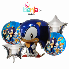 SET DE GLOBOS SONIC X5