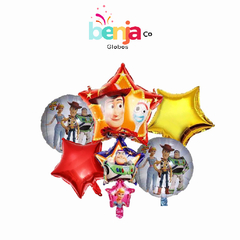 SET DE GLOBOS TOY STORY X5 PIEZAS