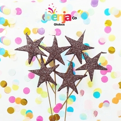 VELA ESTRELLA COLOR ROSA GOLD X6