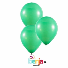 GLOBO 12" STANDARD VERDE HOJA X50