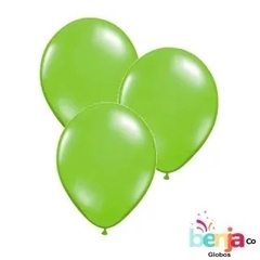 GLOBO 9" STANDARD VERDE MANZANA PARTY TIME X50U