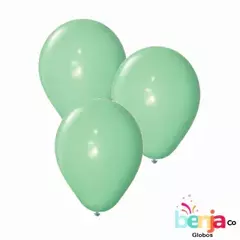 GLOBO VERDE PASTEL STANDARD 11" X 50U