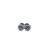 Br Br 0118-1: Brinco semijóia , modelo coração, banho ródio negro. Zircônia cor safira com detalhes em mini zircônias cristais. - comprar online