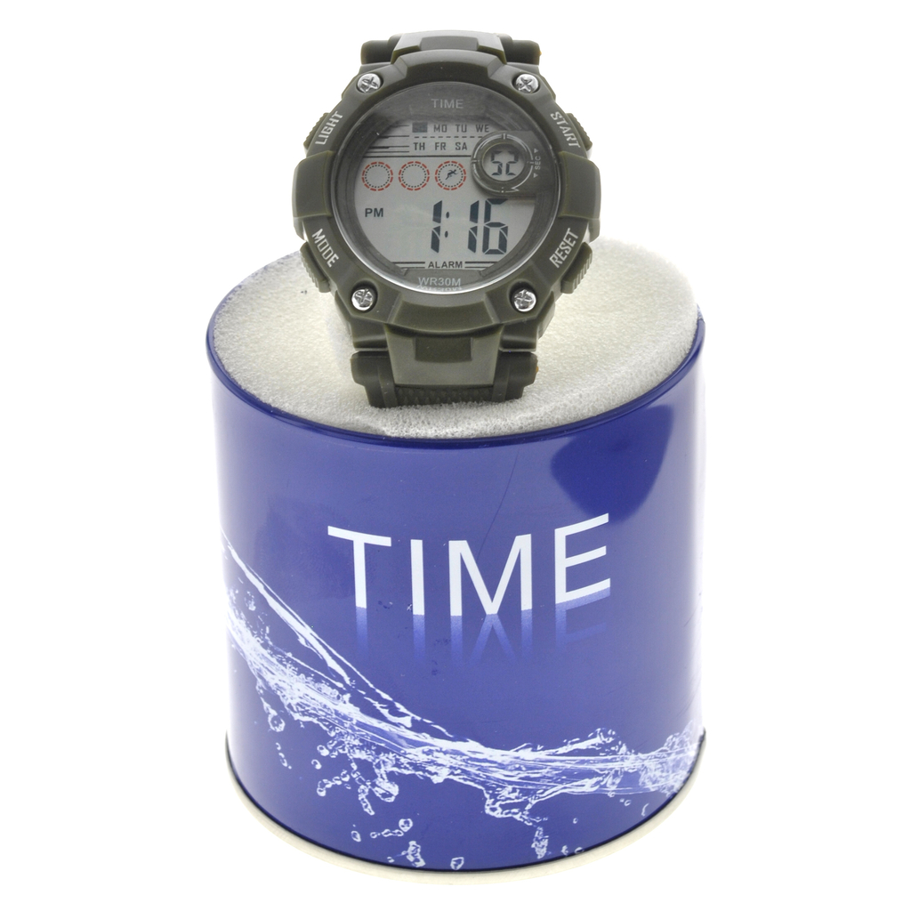 Reloj Hombre Digital Marca Time SUMERGIBLE - 6 Meses De Garantia + ESTUCHE  / TM-21